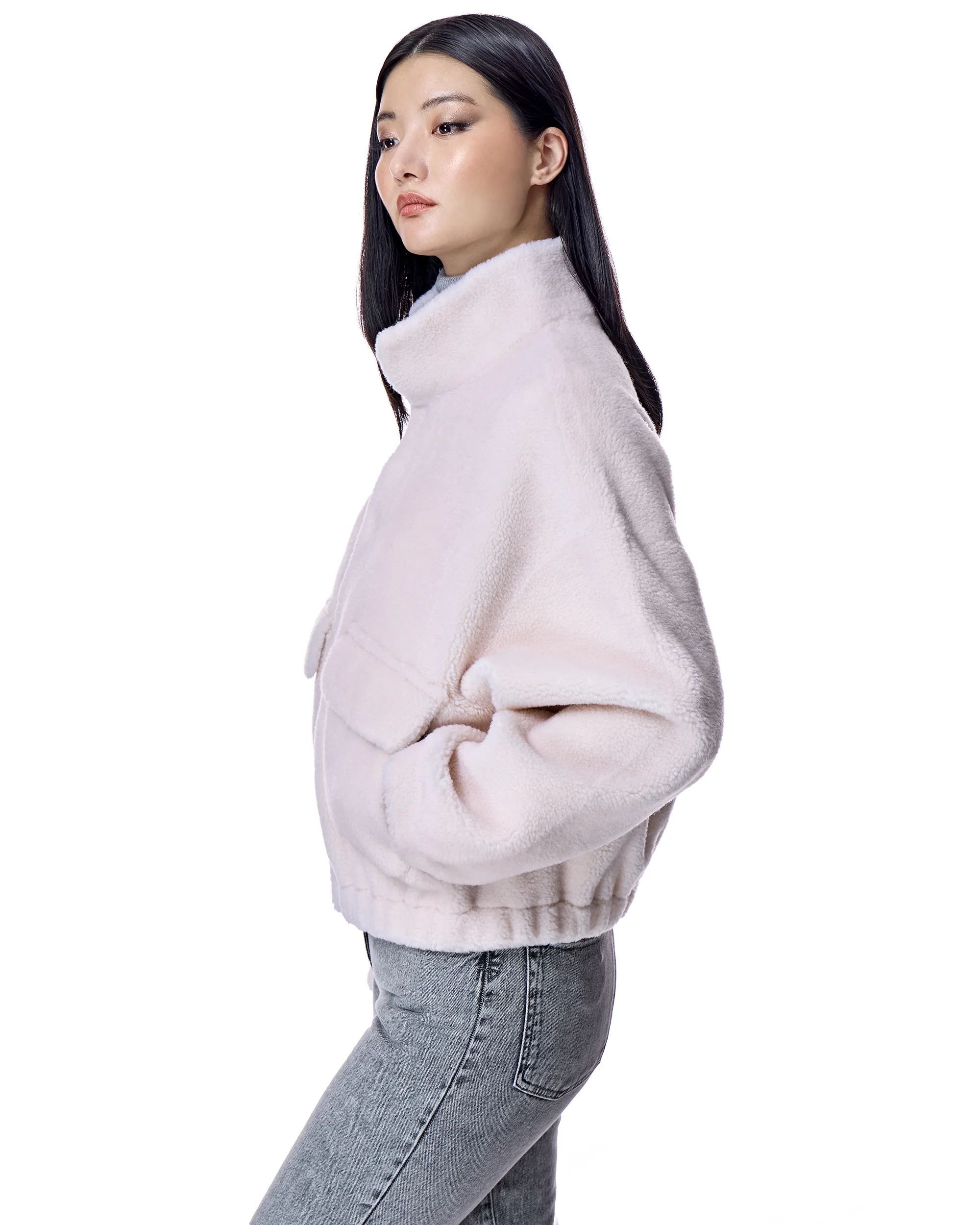 Cropped Lambswool Jacket - Image 6
