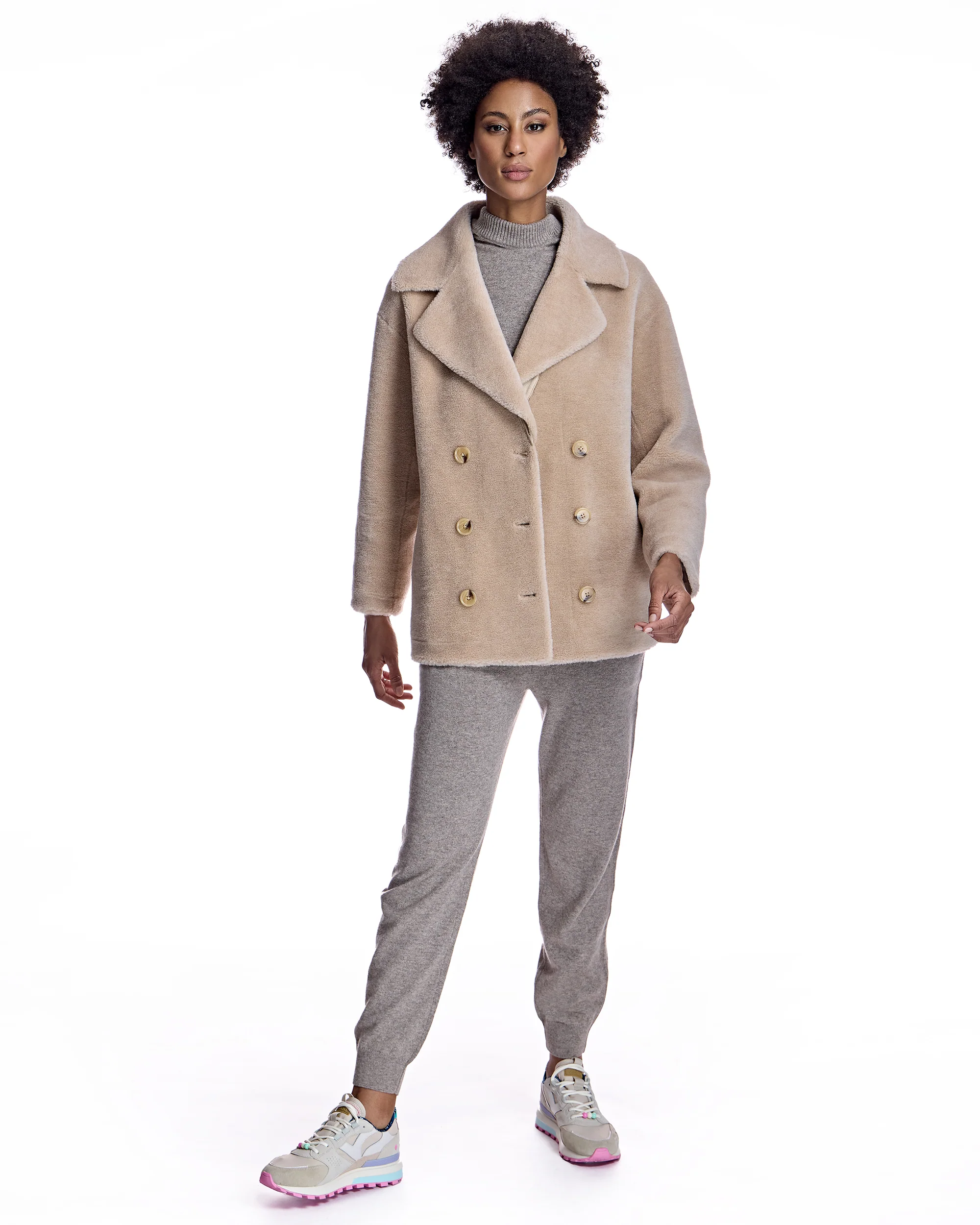 Lambs Wool Pea Jacket - Image 3