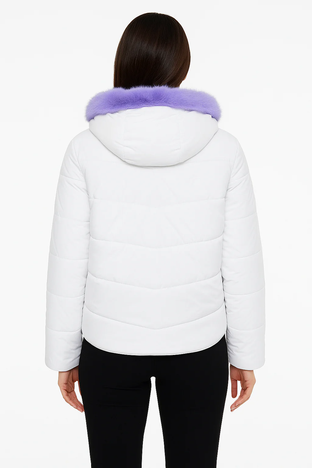 Reversible Mink Patchwork Hooded Jacket – Fur Side & Waterproof Nylon Side - Image 6