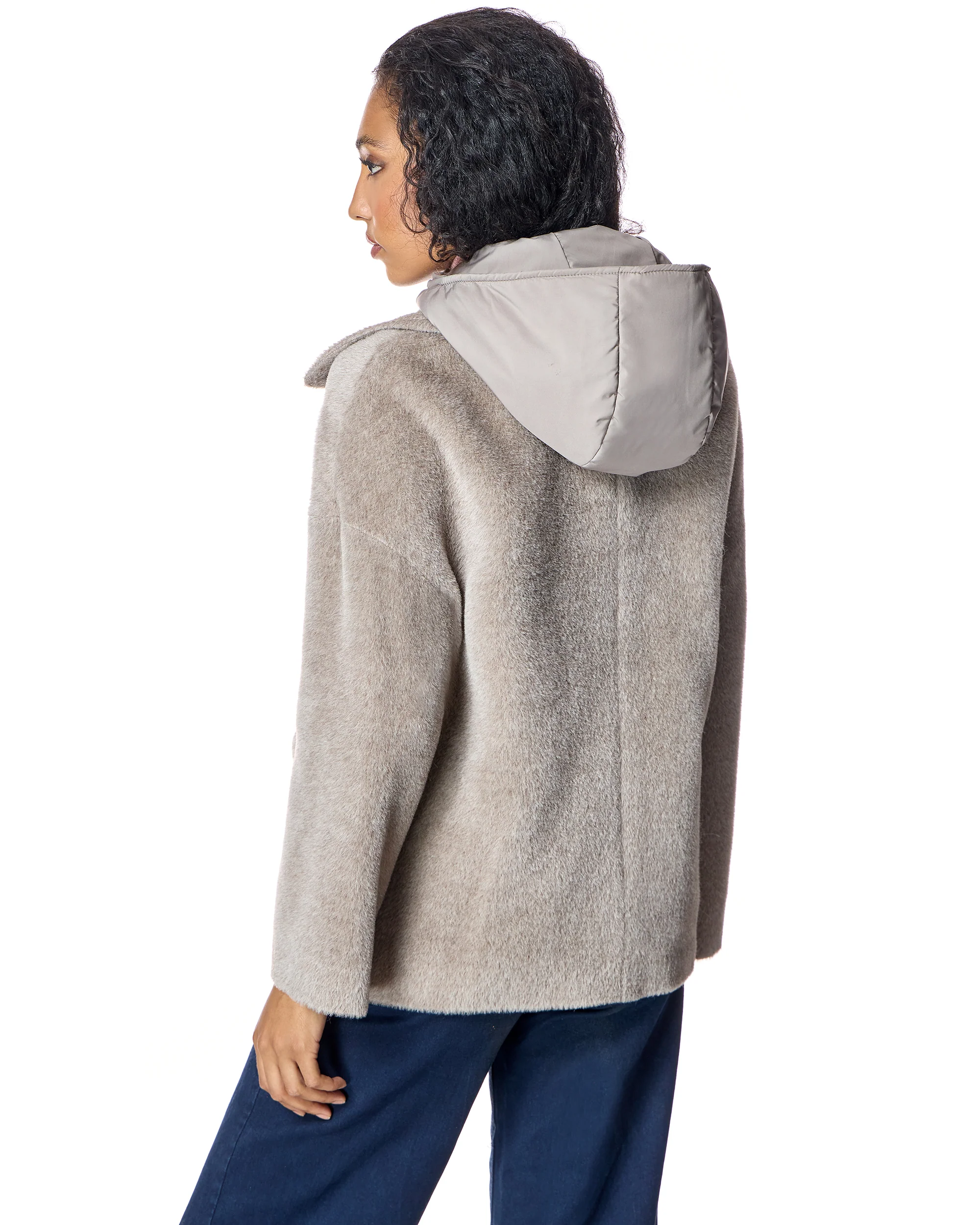 Alpaca Blend Pea Jacket-Maximilian - Image 3