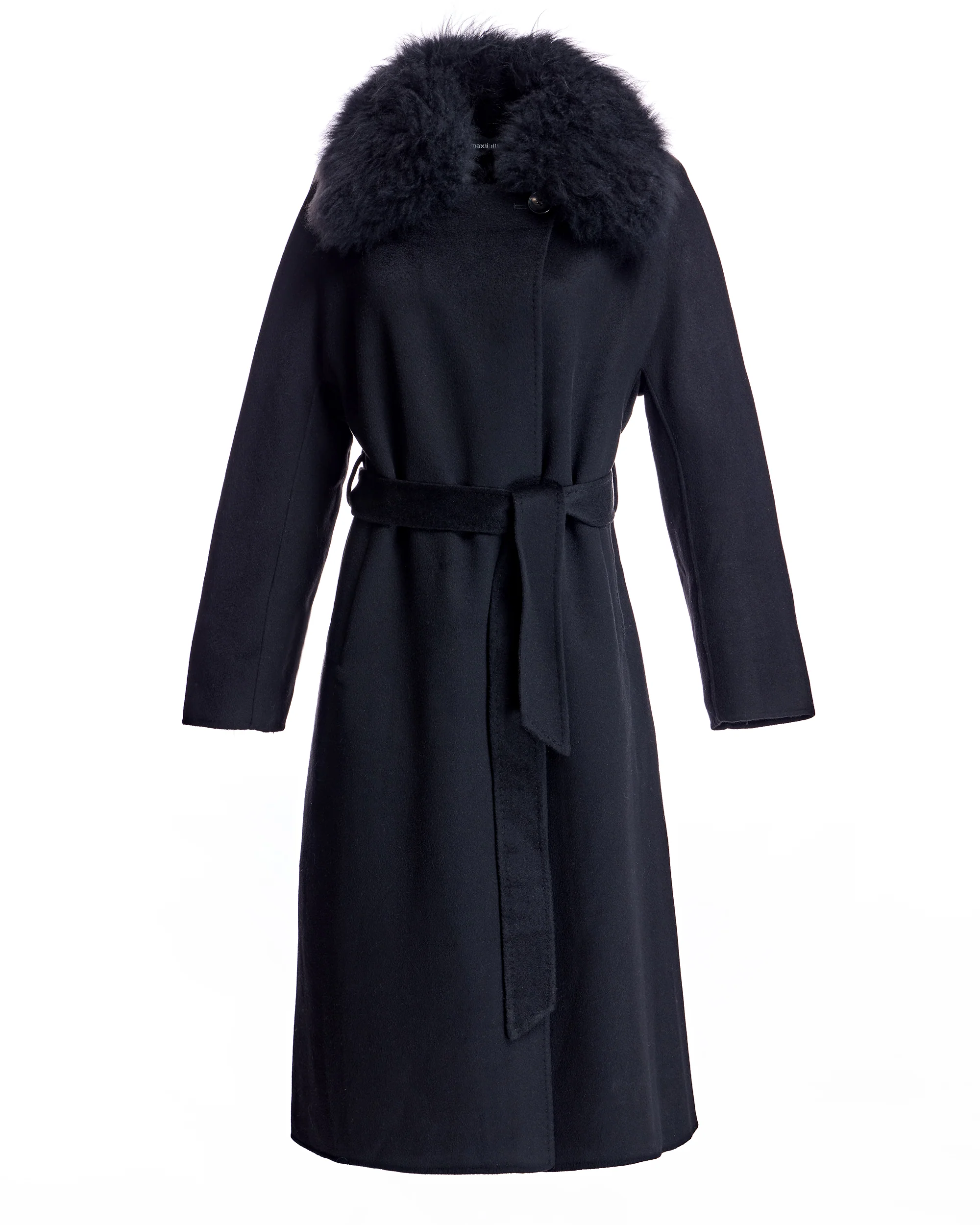 Cashmere Belted Coat with Cashmere Goat Shirt Collar-Maximilian - Image 2