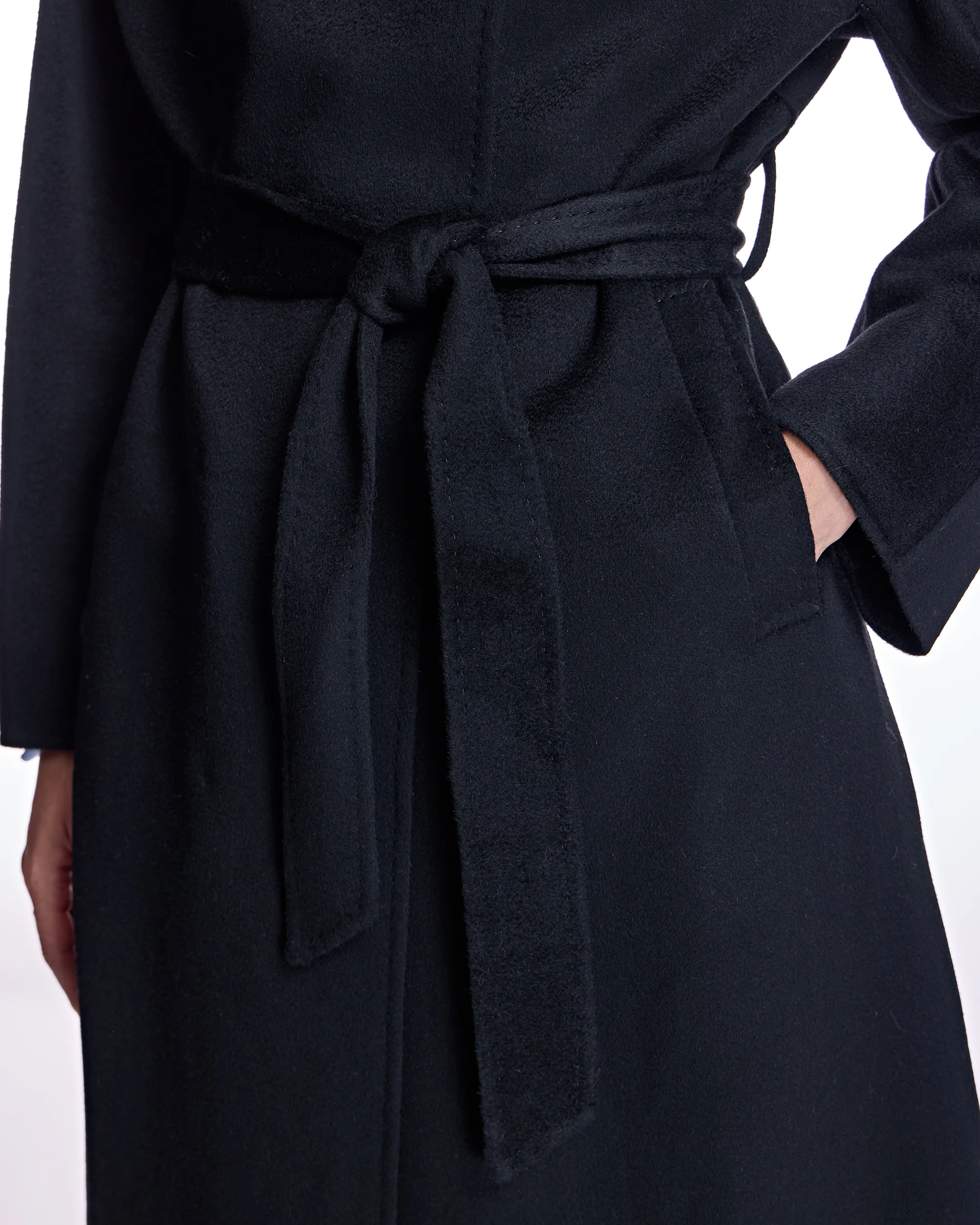 Cashmere Belted Coat with Cashmere Goat Shirt Collar-Maximilian - Image 5