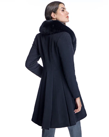 Woolblend Fit and Flare Coat-Maximilian - Image 3