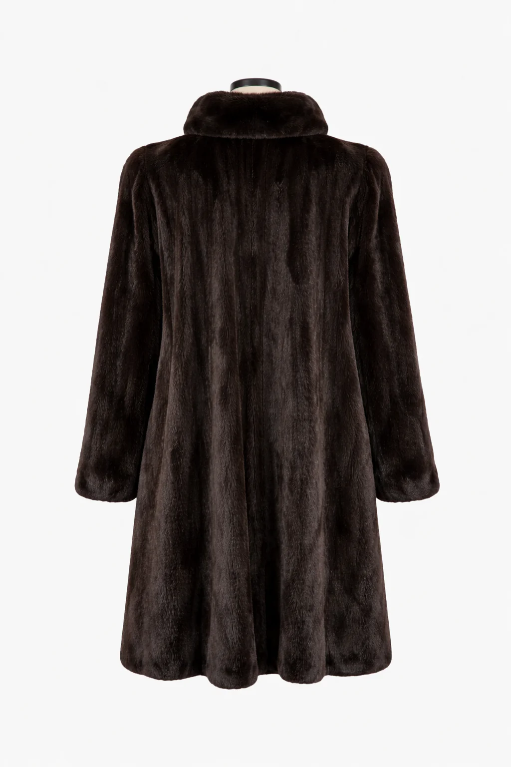 Archive & Vintage Black Mink Swing Coat with Wing Collar-36" - Image 2