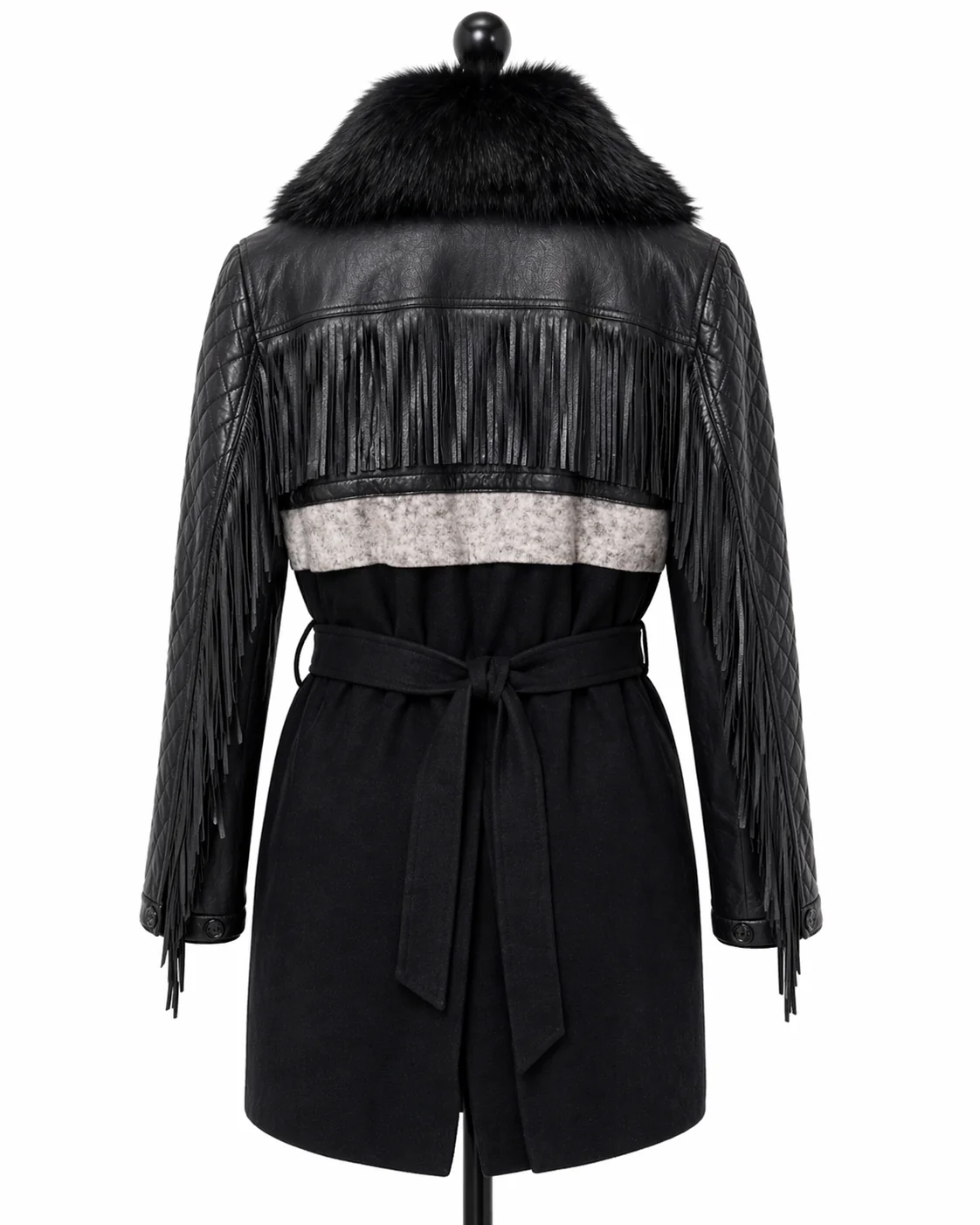 Archive & Vintage Wool Blend Jacket with Beaver Collar - Image 2