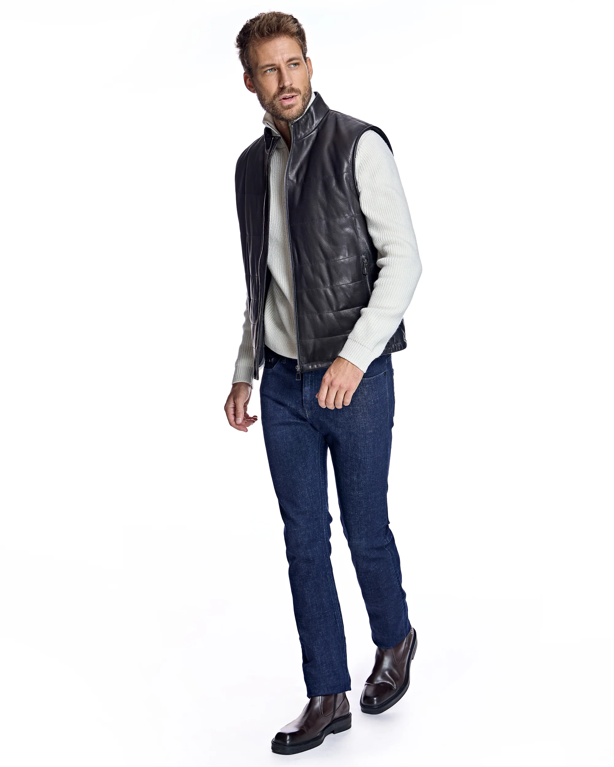 Men's Leather Vest - Image 3