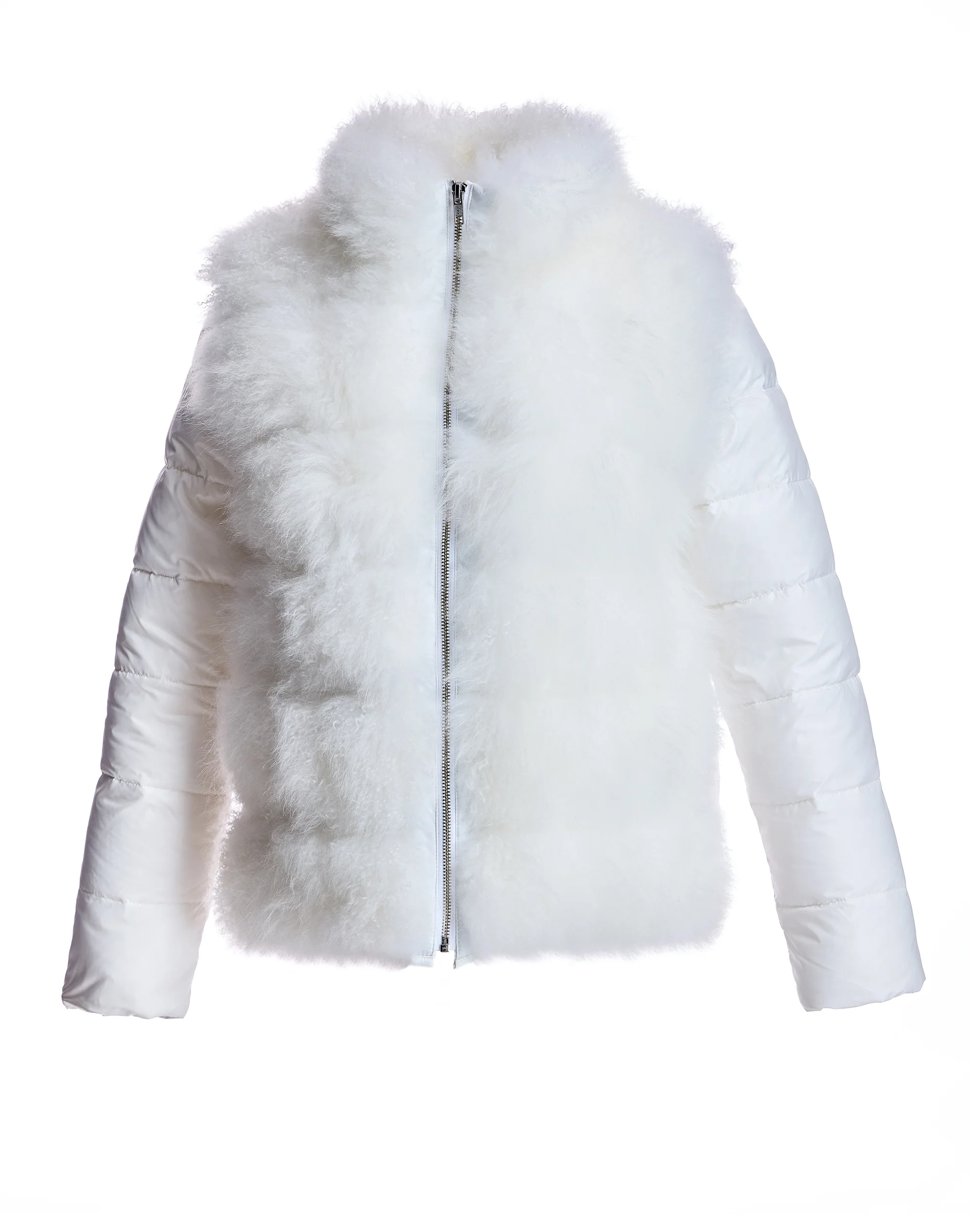 24" Cashmere Goat-Front Mixed- Media Jacket- Maximilian - Image 8