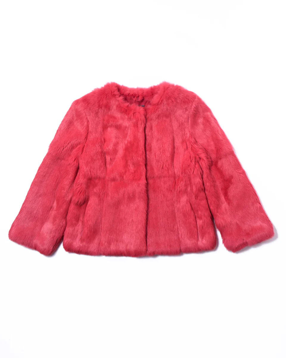 Collarless Rabbit Jacket - Image 4