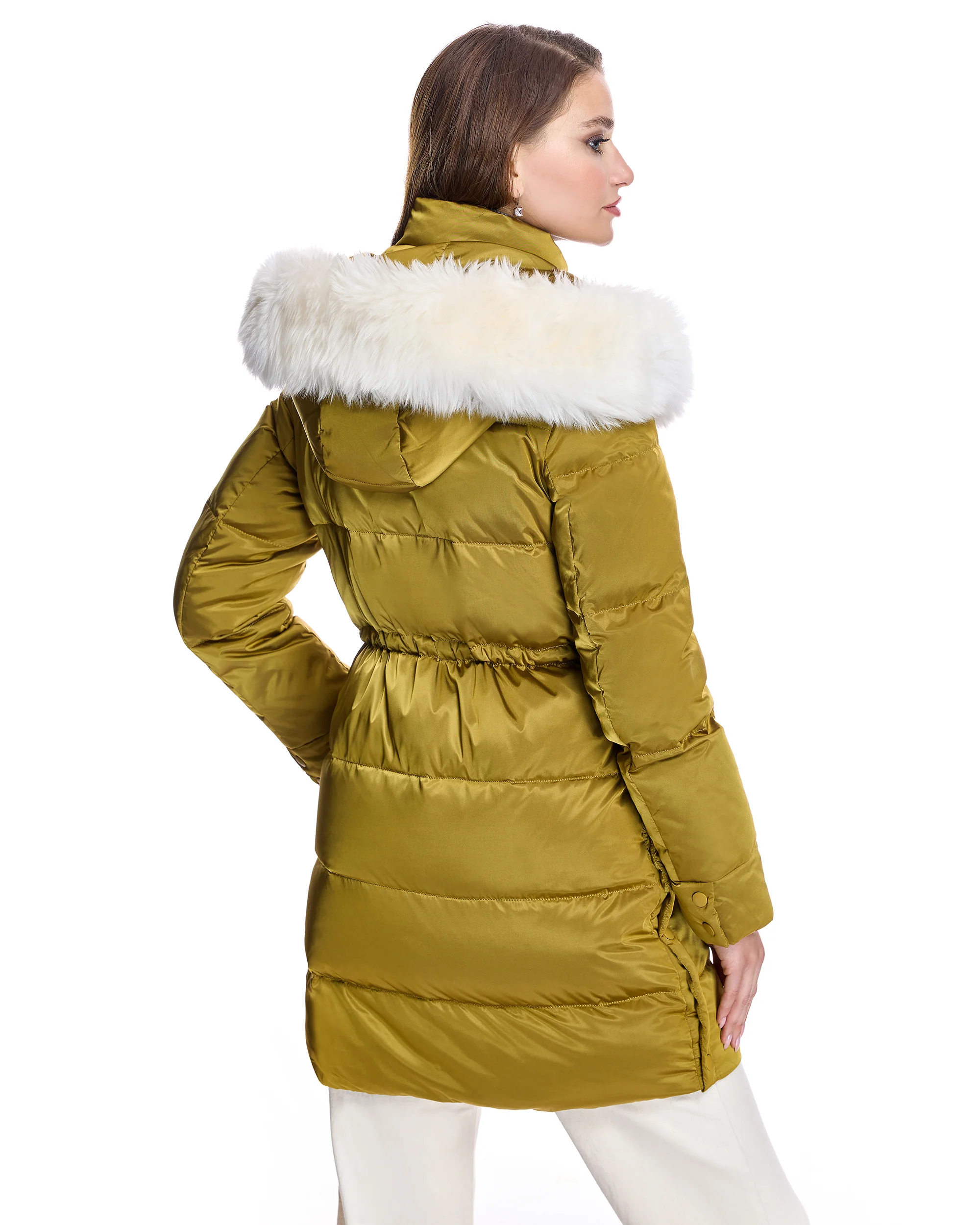 Julia & Stella by Maximilian Shearling Trimmed Puffer Coat-Maximilian - Image 3