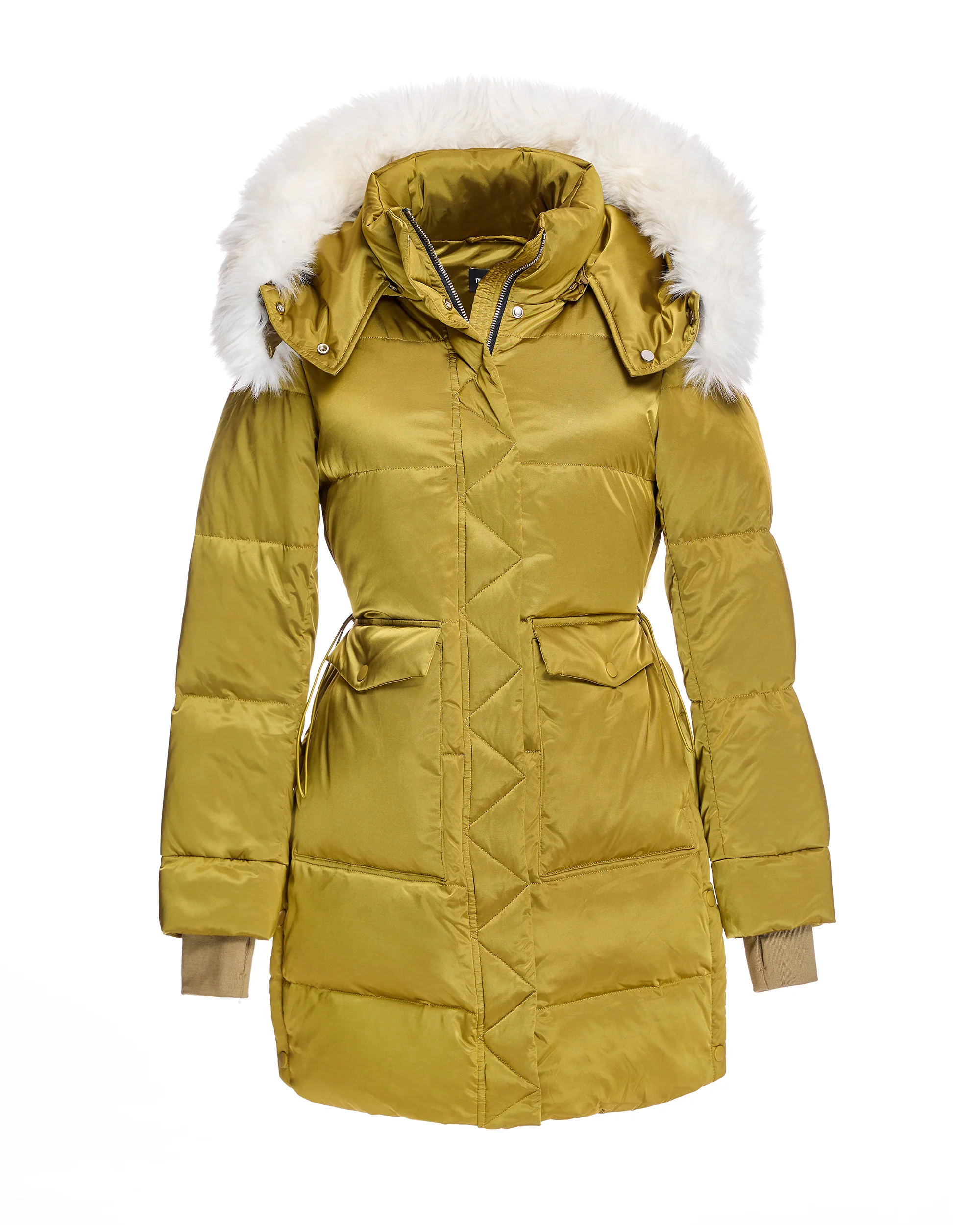 Julia & Stella by Maximilian Shearling Trimmed Puffer Coat-Maximilian - Image 5