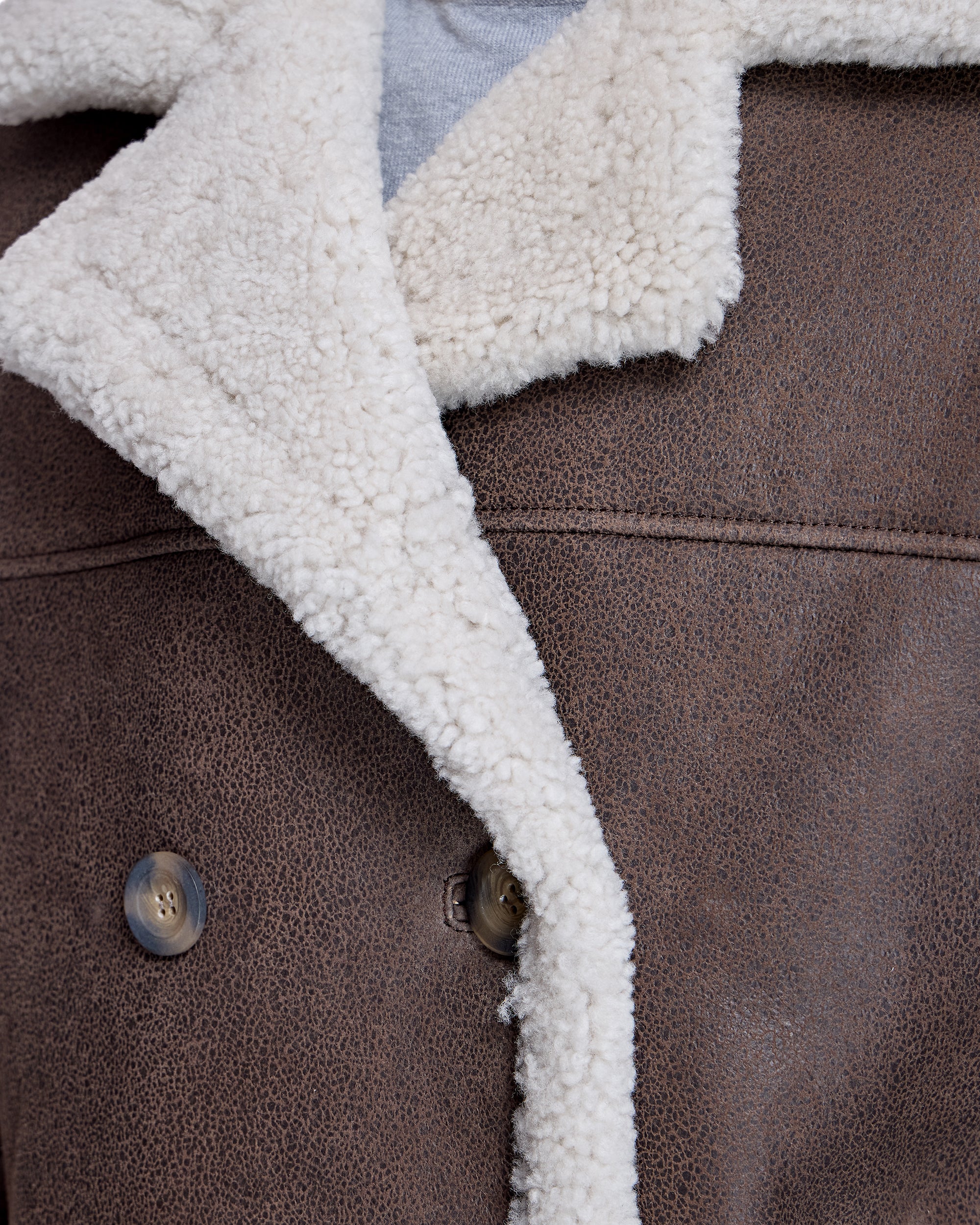 Julia & Stella Double Breasted Shearling Jacket-Maximilian - Image 6