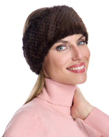 Knitted Mink Headband - Image 5