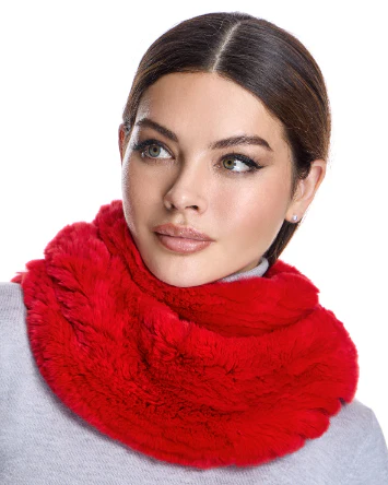 Knitted Rex Rabbit Infinity Scarf - Image 8