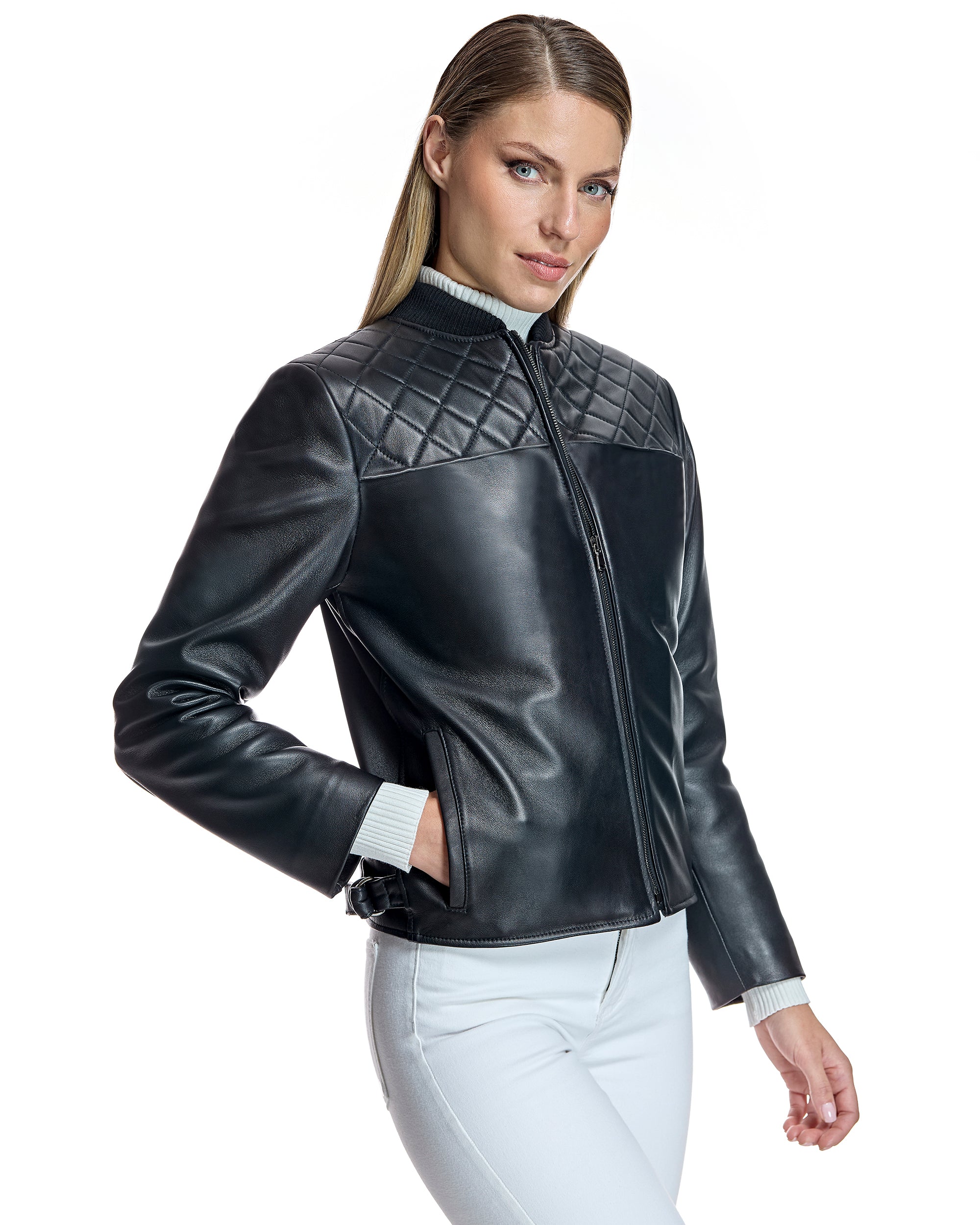 Quilted Leather Jacket-Maximilian - Image 2