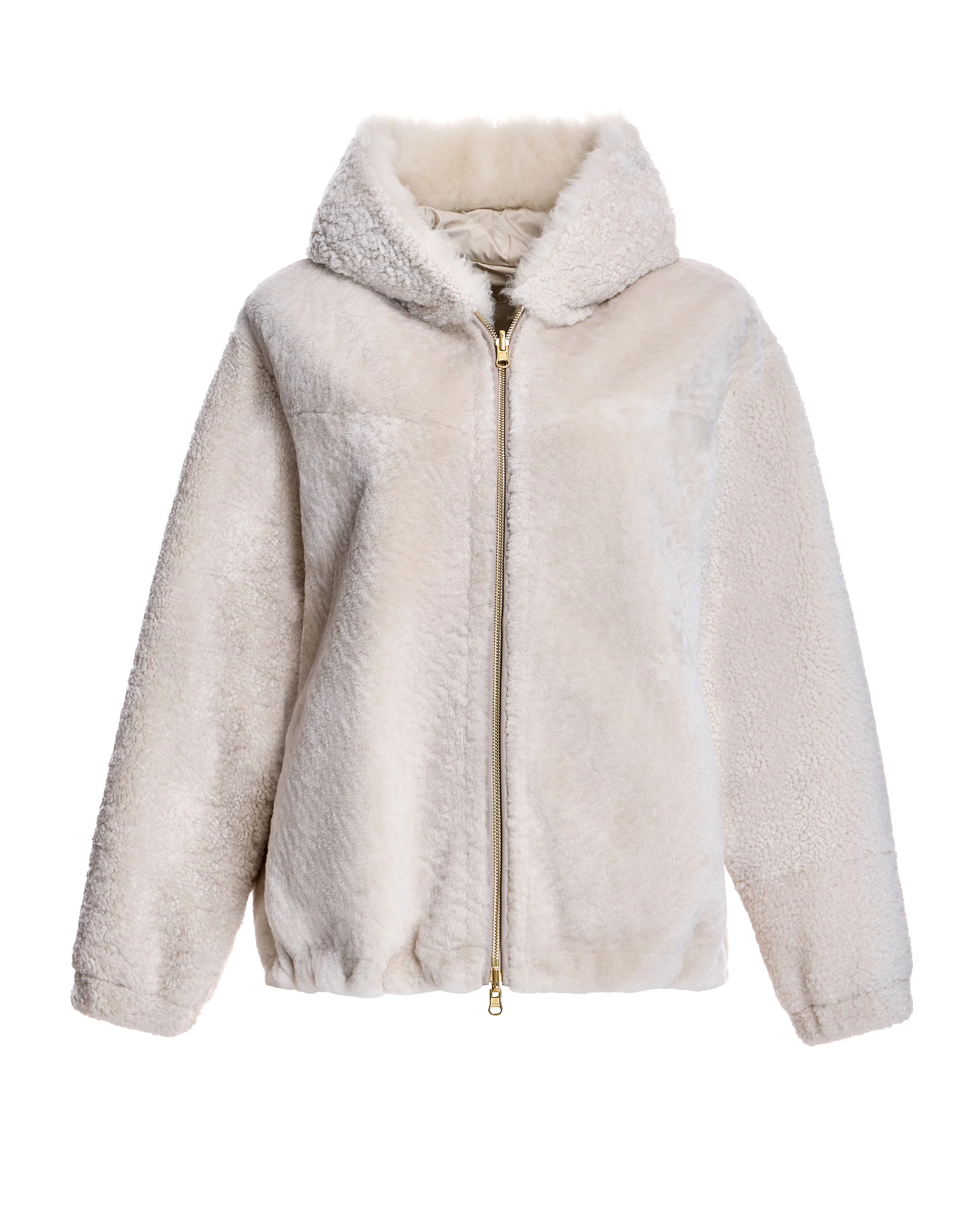 REVERSIBLE SHEARLING JACKET WITH HOOD - Image 5