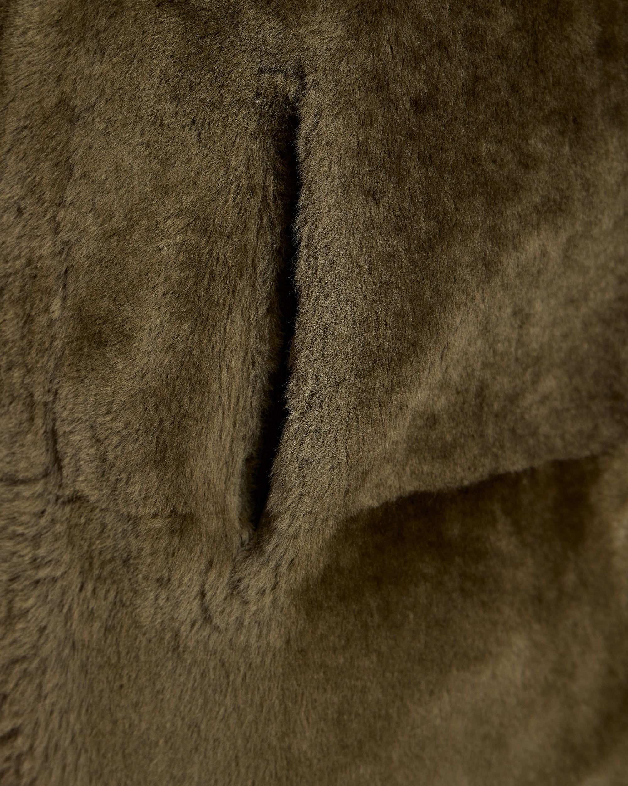 41" long Shearling lamb Reversible Vest-Maximilian - Image 5