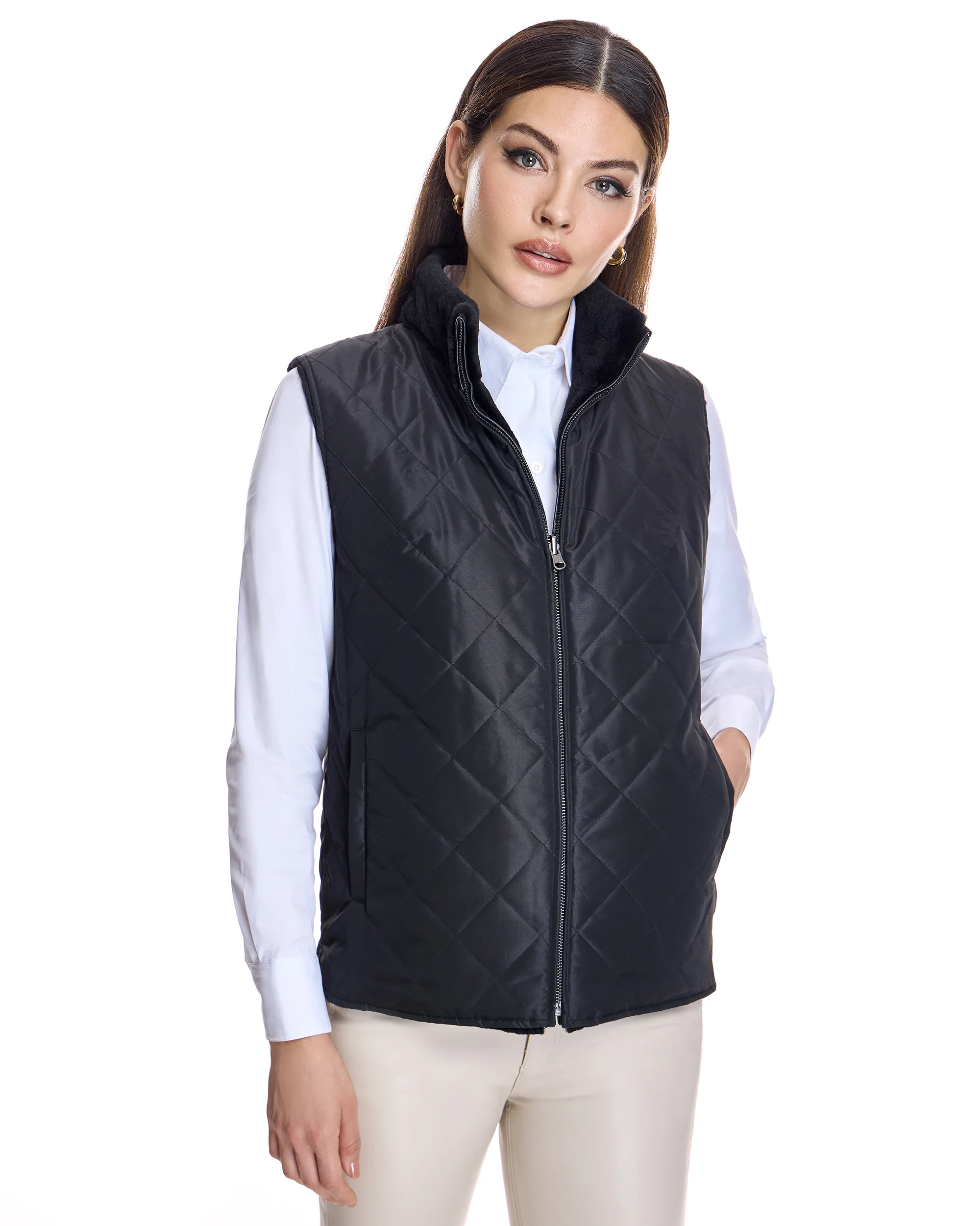 Sheared Mink Reversible Vest - Image 4