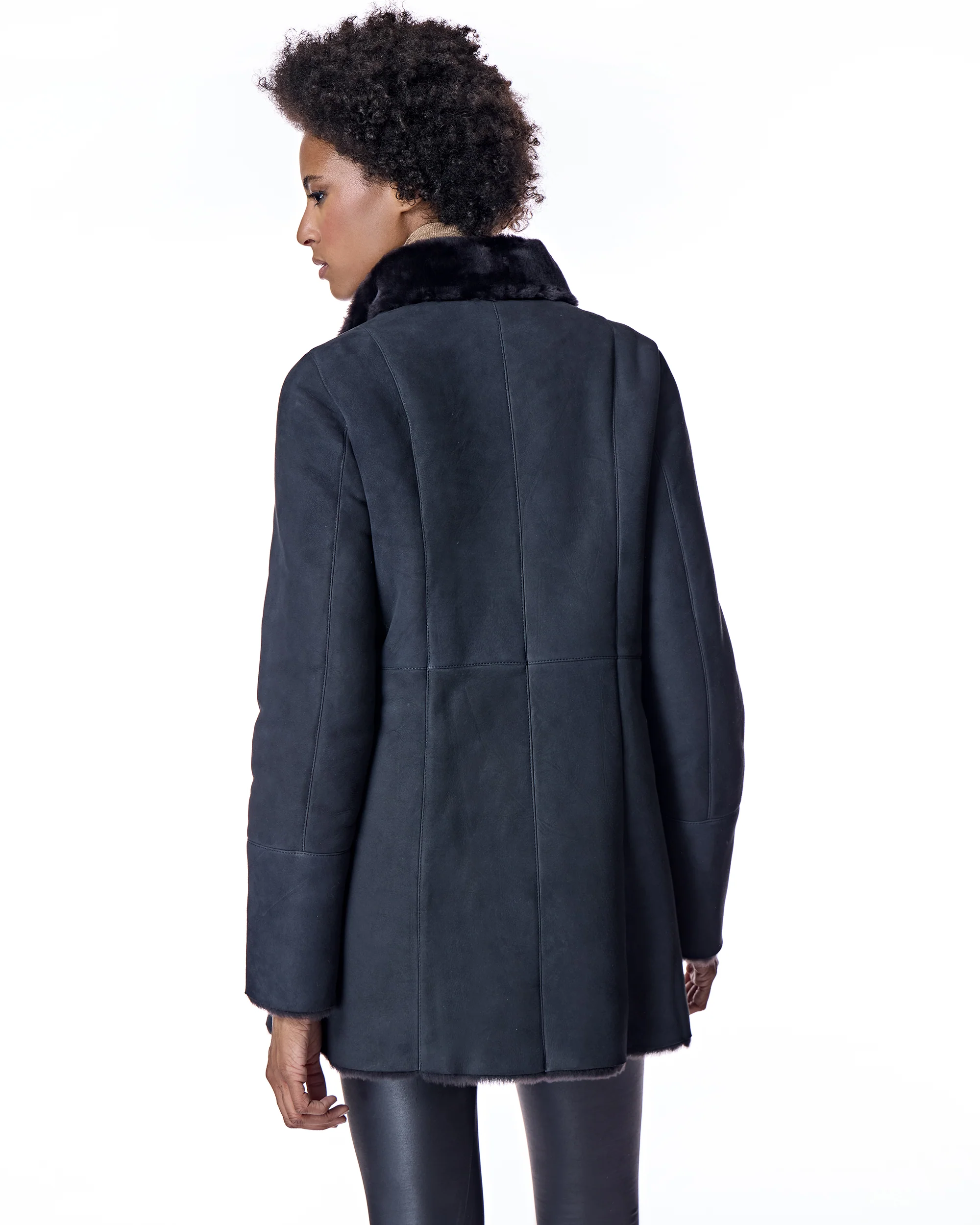 Shearling Jacket with Stand Collar - Image 11