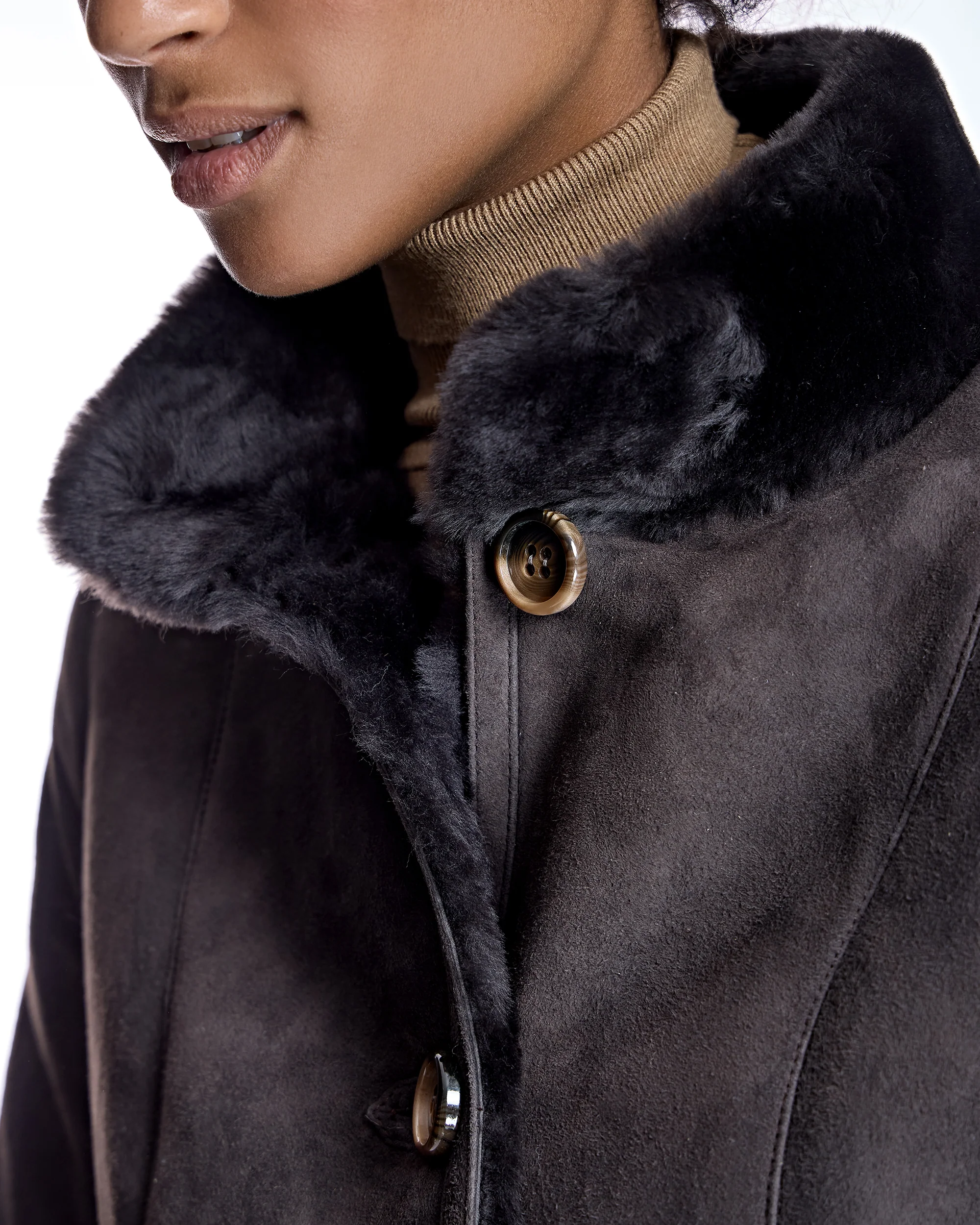 Shearling Jacket with Stand Collar - Image 17