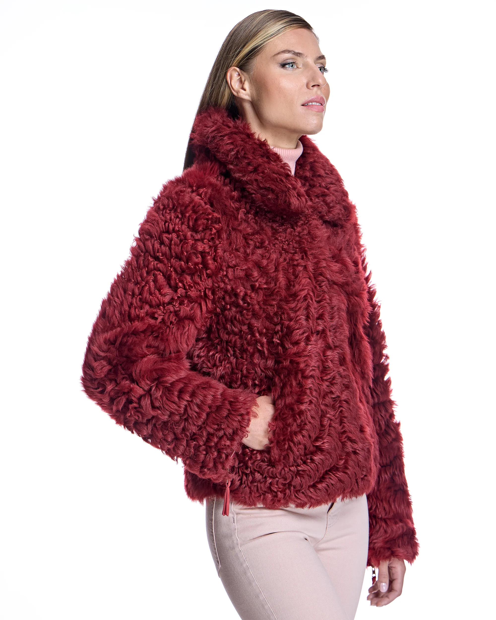 Reversible Curly Lamb Jacket - Image 14