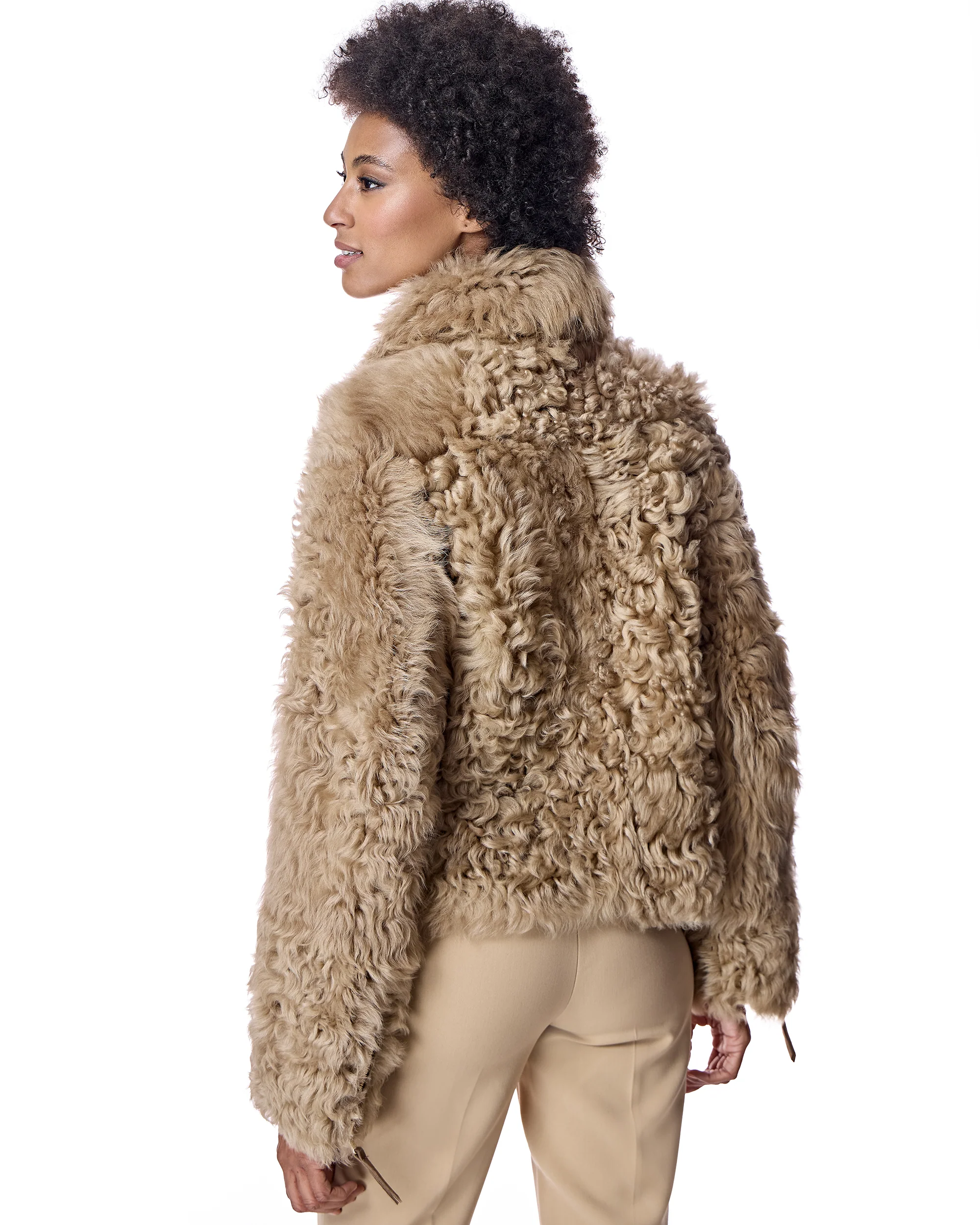 Reversible Curly Lamb Jacket - Image 7
