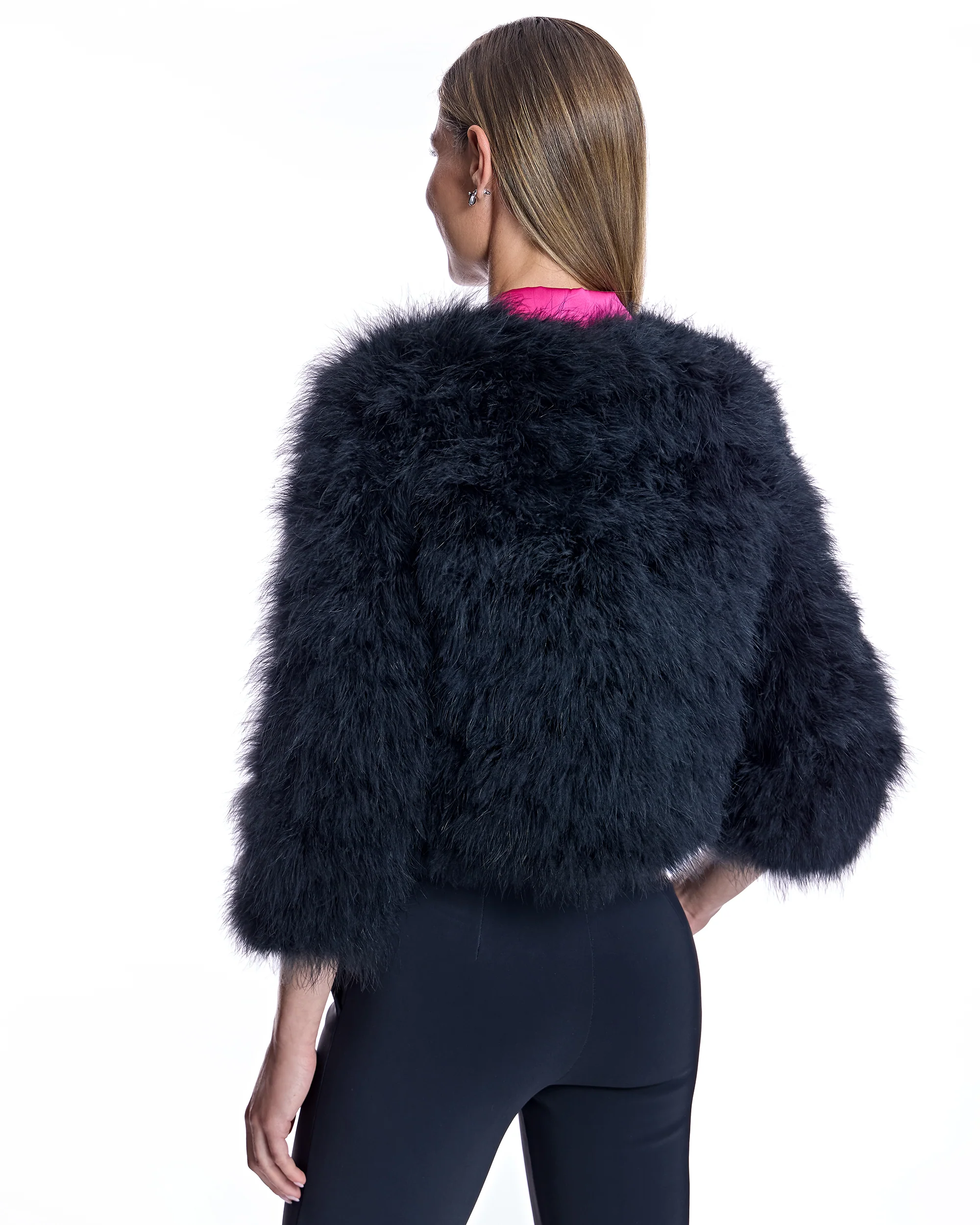 Cropped Feather Bolero- Maximilian - Image 12